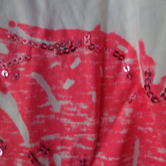 Diesel White V-Neck T-Shirt with Pink Only the Brave Design Size S - Picture 4 of 15